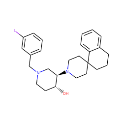 O[C@@H]1CCN(Cc2cccc(I)c2)C[C@H]1N1CCC2(CCCc3ccccc32)CC1 ZINC000022937423