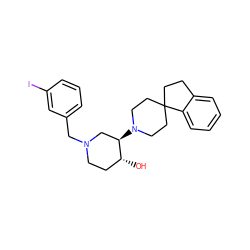 O[C@@H]1CCN(Cc2cccc(I)c2)C[C@H]1N1CCC2(CCc3ccccc32)CC1 ZINC000022043273