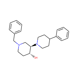 O[C@@H]1CCN(Cc2ccccc2)C[C@H]1N1CCC(c2ccccc2)CC1 ZINC000022940514