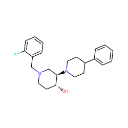 O[C@@H]1CCN(Cc2ccccc2F)C[C@H]1N1CCC(c2ccccc2)CC1 ZINC000022940523