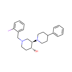 O[C@@H]1CCN(Cc2ccccc2I)C[C@H]1N1CCC(c2ccccc2)CC1 ZINC000022937391