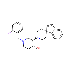 O[C@@H]1CCN(Cc2ccccc2I)C[C@H]1N1CCC2(C=Cc3ccccc32)CC1 ZINC000022937402