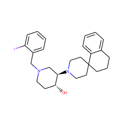 O[C@@H]1CCN(Cc2ccccc2I)C[C@H]1N1CCC2(CCCc3ccccc32)CC1 ZINC000022937420