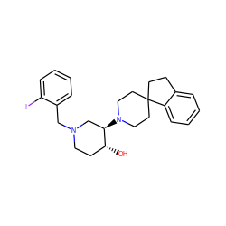 O[C@@H]1CCN(Cc2ccccc2I)C[C@H]1N1CCC2(CCc3ccccc32)CC1 ZINC000022937409