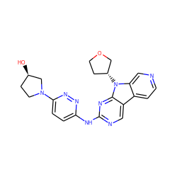 O[C@@H]1CCN(c2ccc(Nc3ncc4c5ccncc5n([C@@H]5CCOC5)c4n3)nn2)C1 ZINC000169706840