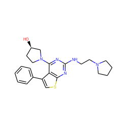 O[C@@H]1CCN(c2nc(NCCN3CCCC3)nc3scc(-c4ccccc4)c23)C1 ZINC000146395222