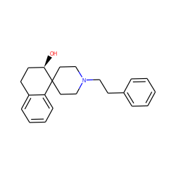 O[C@@H]1CCc2ccccc2C12CCN(CCc1ccccc1)CC2 ZINC000027195086