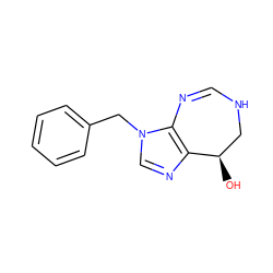 O[C@@H]1CNC=Nc2c1ncn2Cc1ccccc1 ZINC000001872365