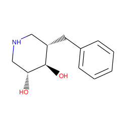 O[C@@H]1CNC[C@H](Cc2ccccc2)[C@H]1O ZINC000116706561