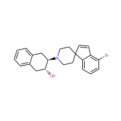 O[C@@H]1Cc2ccccc2C[C@H]1N1CCC2(C=Cc3c(Br)cccc32)CC1 ZINC000013738163