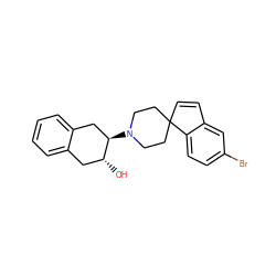 O[C@@H]1Cc2ccccc2C[C@H]1N1CCC2(C=Cc3cc(Br)ccc32)CC1 ZINC000013738165