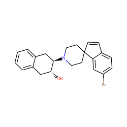 O[C@@H]1Cc2ccccc2C[C@H]1N1CCC2(C=Cc3ccc(Br)cc32)CC1 ZINC000013738164