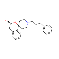 O[C@@H]1Cc2ccccc2C2(CCN(CCCc3ccccc3)CC2)O1 ZINC000013472052