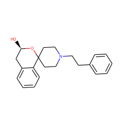 O[C@@H]1Cc2ccccc2C2(CCN(CCc3ccccc3)CC2)O1 ZINC000013472050