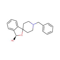 O[C@@H]1OC2(CCN(Cc3ccccc3)CC2)c2ccccc21 ZINC000013472063