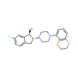 O[C@@H]1c2cc(F)ccc2C[C@H]1N1CCN(c2cccc3c2OCCO3)CC1 ZINC000013471823