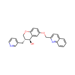 O[C@@H]1c2cc(OCc3ccc4ccccc4n3)ccc2OC[C@H]1Cc1cccnc1 ZINC000027994689