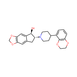 O[C@@H]1c2cc3c(cc2C[C@H]1N1CCC(c2cccc4c2OCCO4)CC1)OCO3 ZINC000013471808