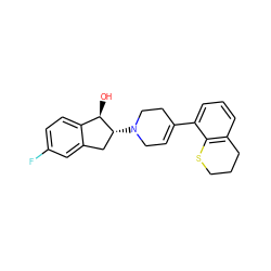 O[C@@H]1c2ccc(F)cc2C[C@H]1N1CC=C(c2cccc3c2SCCC3)CC1 ZINC000013471807