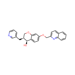 O[C@@H]1c2ccc(OCc3ccc4ccccc4n3)cc2OC[C@@H]1Cc1cccnc1 ZINC000027989490