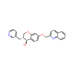 O[C@@H]1c2ccc(OCc3ccc4ccccc4n3)cc2OC[C@H]1Cc1cccnc1 ZINC000027999985