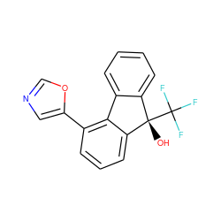 O[C@]1(C(F)(F)F)c2ccccc2-c2c(-c3cnco3)cccc21 ZINC000144706385