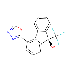 O[C@]1(C(F)(F)F)c2ccccc2-c2c(-c3nnco3)cccc21 ZINC000143341222