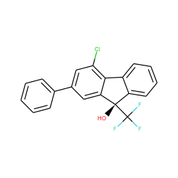 O[C@]1(C(F)(F)F)c2ccccc2-c2c(Cl)cc(-c3ccccc3)cc21 ZINC000144421082