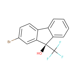 O[C@]1(C(F)(F)F)c2ccccc2-c2ccc(Br)cc21 ZINC000143476508