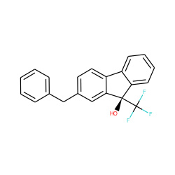 O[C@]1(C(F)(F)F)c2ccccc2-c2ccc(Cc3ccccc3)cc21 ZINC000144800253