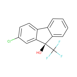 O[C@]1(C(F)(F)F)c2ccccc2-c2ccc(Cl)cc21 ZINC000144680258