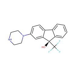 O[C@]1(C(F)(F)F)c2ccccc2-c2ccc(N3CCNCC3)cc21 ZINC000143341655