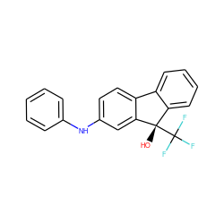 O[C@]1(C(F)(F)F)c2ccccc2-c2ccc(Nc3ccccc3)cc21 ZINC000143327958