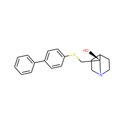 O[C@]1(CSc2ccc(-c3ccccc3)cc2)CN2CCC1CC2 ZINC000000016766