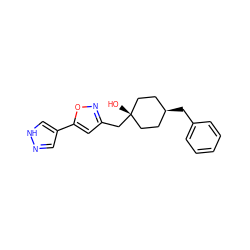 O[C@]1(Cc2cc(-c3cn[nH]c3)on2)CC[C@H](Cc2ccccc2)CC1 ZINC001772652345