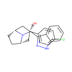 O[C@]1(c2ccc(Cl)cc2)C[C@@H]2CC[C@H](C1)N2Cc1n[nH]c2ccccc12 ZINC000101185169