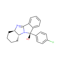 O[C@]1(c2ccc(Cl)cc2)c2ccccc2C2=N[C@@H]3CCCC[C@H]3N21 ZINC000027406037