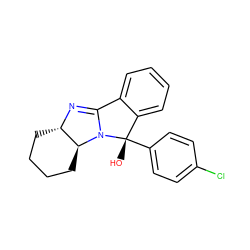 O[C@]1(c2ccc(Cl)cc2)c2ccccc2C2=N[C@H]3CCCC[C@@H]3N21 ZINC000013491112