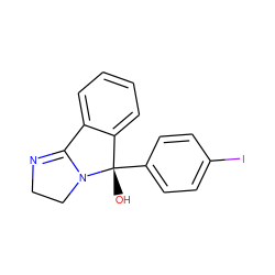 O[C@]1(c2ccc(I)cc2)c2ccccc2C2=NCCN21 ZINC000013760561