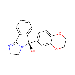 O[C@]1(c2ccc3c(c2)OCCO3)c2ccccc2C2=NCCN21 ZINC000013491074