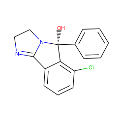 O[C@]1(c2ccccc2)c2c(Cl)cccc2C2=NCCN21 ZINC000003610027