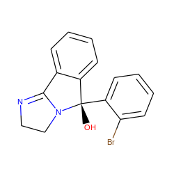 O[C@]1(c2ccccc2Br)c2ccccc2C2=NCCN21 ZINC000013760557