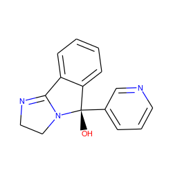 O[C@]1(c2cccnc2)c2ccccc2C2=NCCN21 ZINC000013491078