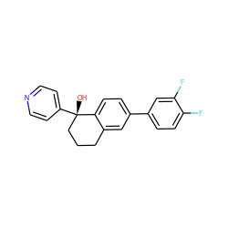 O[C@]1(c2ccncc2)CCCc2cc(-c3ccc(F)c(F)c3)ccc21 ZINC000040955051