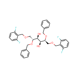 O[C@H]([C@H](COCc1c(F)cccc1F)OCc1ccccc1)[C@H](O)[C@@H](COCc1c(F)cccc1F)OCc1ccccc1 ZINC000036140033