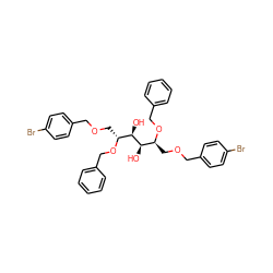 O[C@H]([C@H](COCc1ccc(Br)cc1)OCc1ccccc1)[C@H](O)[C@@H](COCc1ccc(Br)cc1)OCc1ccccc1 ZINC000049733816