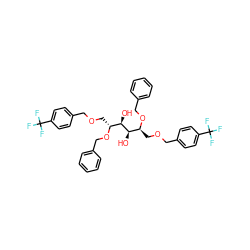 O[C@H]([C@H](COCc1ccc(C(F)(F)F)cc1)OCc1ccccc1)[C@H](O)[C@@H](COCc1ccc(C(F)(F)F)cc1)OCc1ccccc1 ZINC000049739180