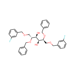 O[C@H]([C@H](COCc1cccc(F)c1)OCc1ccccc1)[C@H](O)[C@@H](COCc1cccc(F)c1)OCc1ccccc1 ZINC000036139992