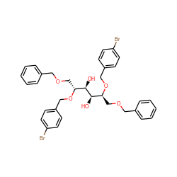 O[C@H]([C@H](COCc1ccccc1)OCc1ccc(Br)cc1)[C@H](O)[C@@H](COCc1ccccc1)OCc1ccc(Br)cc1 ZINC000049877523