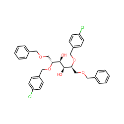 O[C@H]([C@H](COCc1ccccc1)OCc1ccc(Cl)cc1)[C@H](O)[C@@H](COCc1ccccc1)OCc1ccc(Cl)cc1 ZINC000036140015